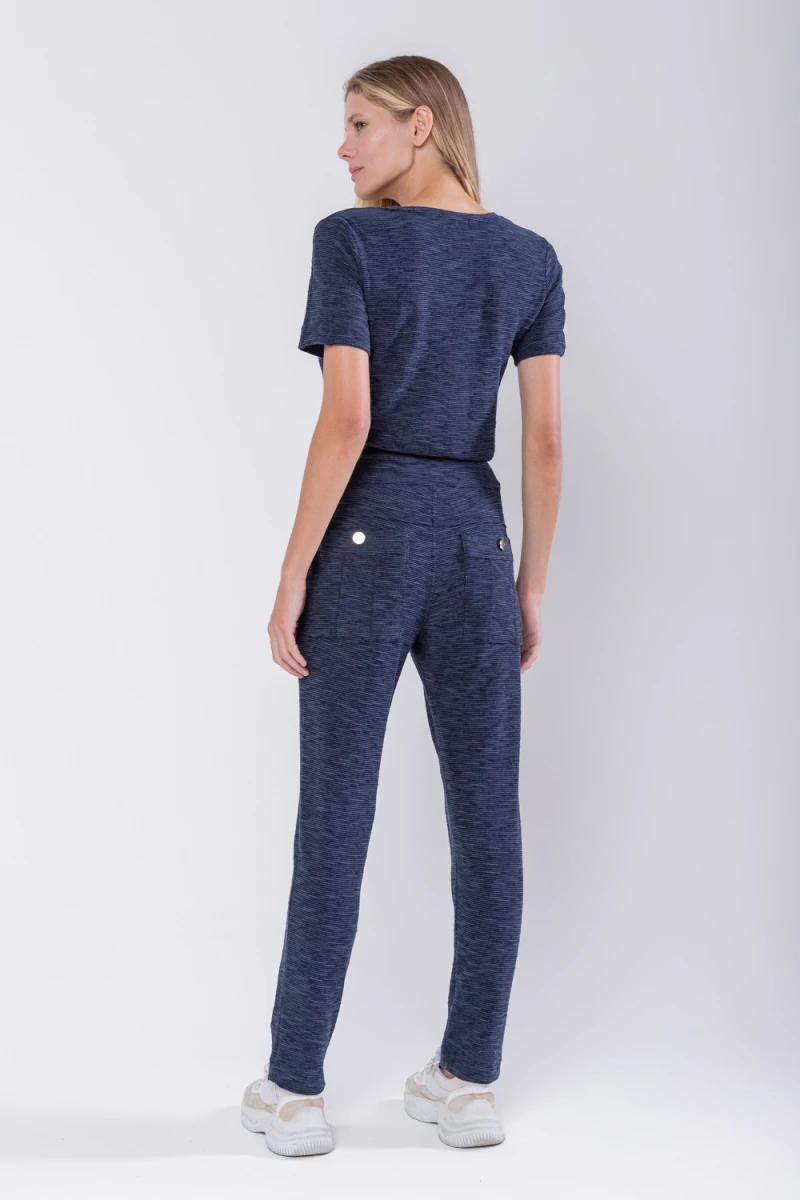 Hidrogênio - BASIC V-NECK BLOUSE NAVY - 19758004