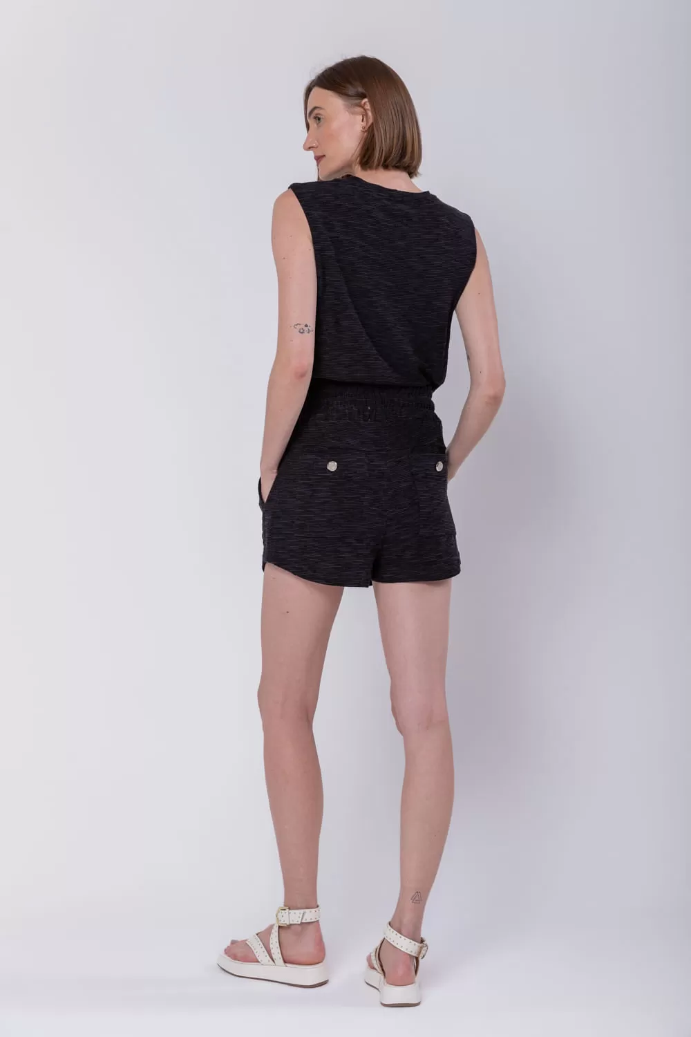 Hidrogênio - SHORTS WITH TIE BLACK - 19809001 Hidrogênio - SHORTS WITH TIE BLACK - 19809001
