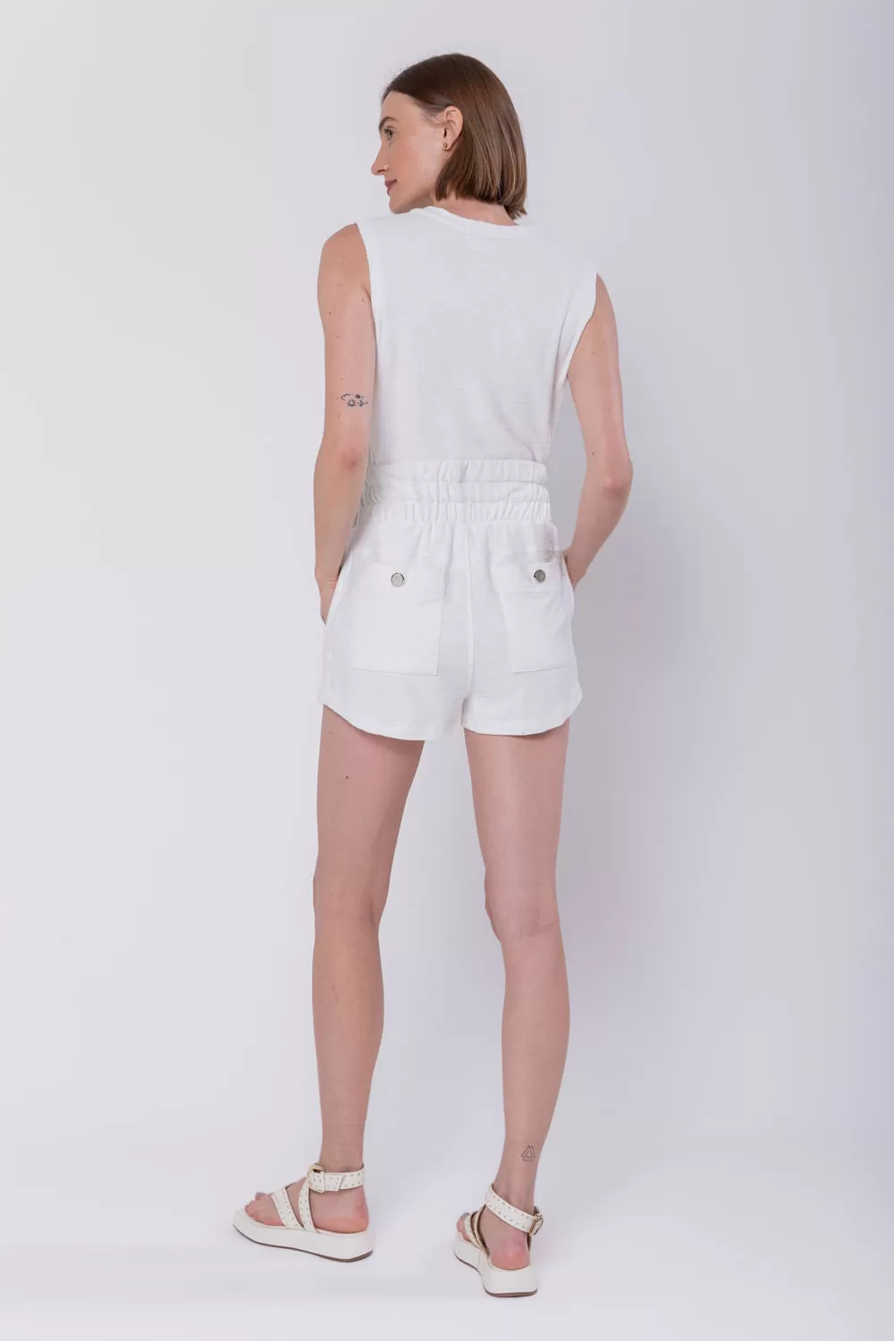 Hidrogênio - OFF WHITE TIE SHORTS - 19809018 Hidrogênio - OFF WHITE TIE SHORTS - 19809018