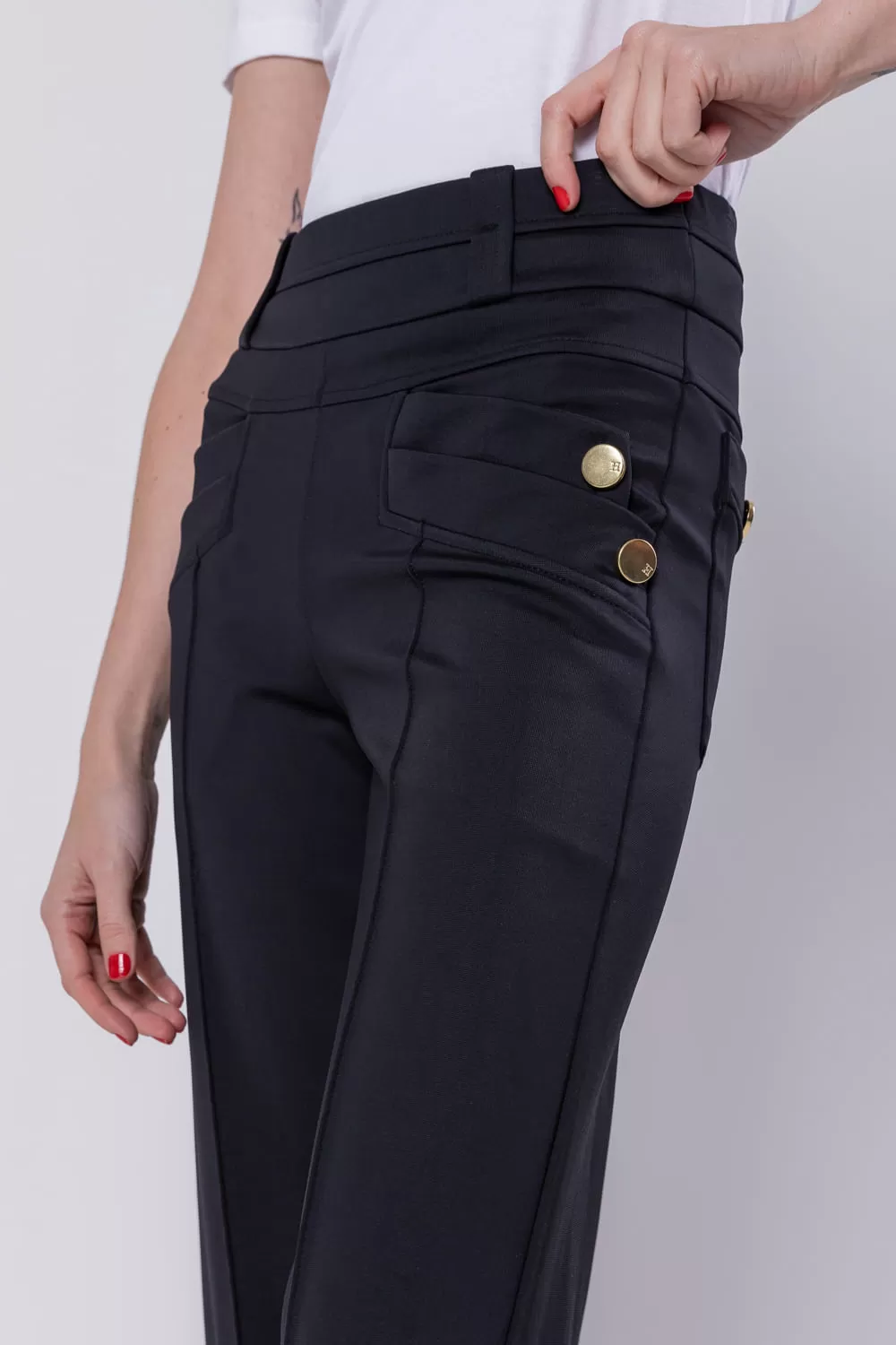 Hidrogênio - MALVINA STRAIGHT PANTS BLACK - 19775001 Hidrogênio - MALVINA STRAIGHT PANTS BLACK - 19775001