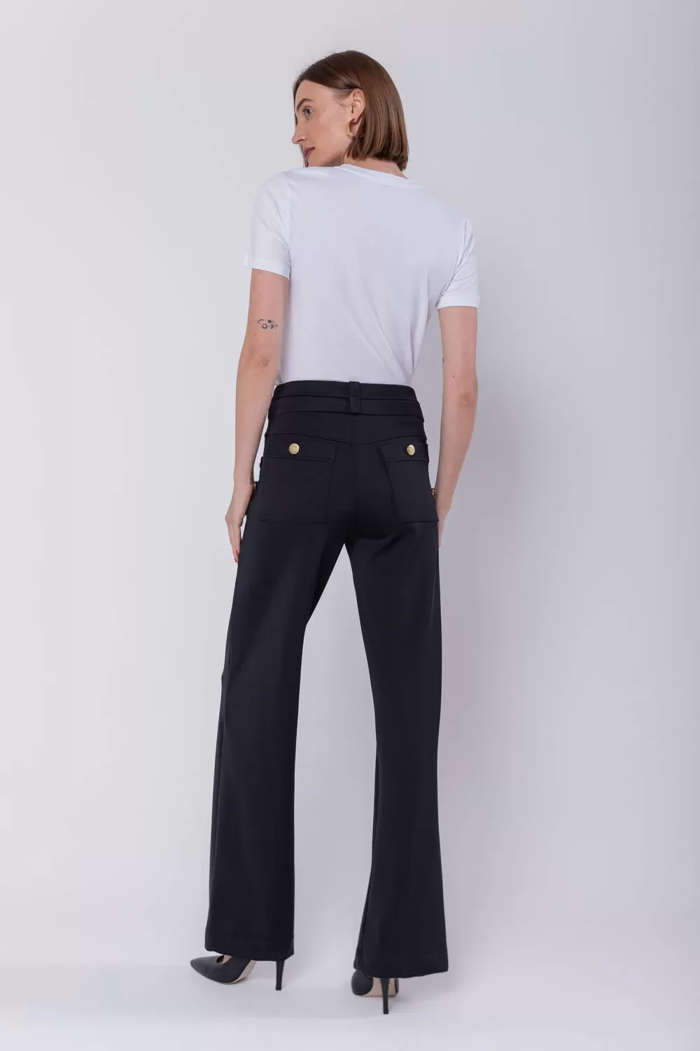 Hidrogênio - MALVINA STRAIGHT PANTS BLACK - 19775001 Hidrogênio - MALVINA STRAIGHT PANTS BLACK - 19775001