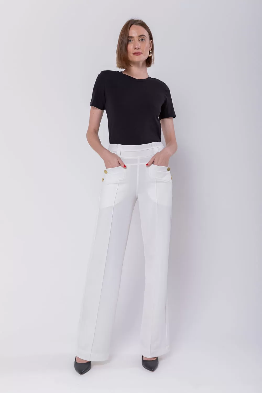 Hidrogênio - MALVINA STRAIGHT PANTS OFF WHITE - 19775018 Hidrogênio - MALVINA STRAIGHT PANTS OFF WHITE - 19775018
