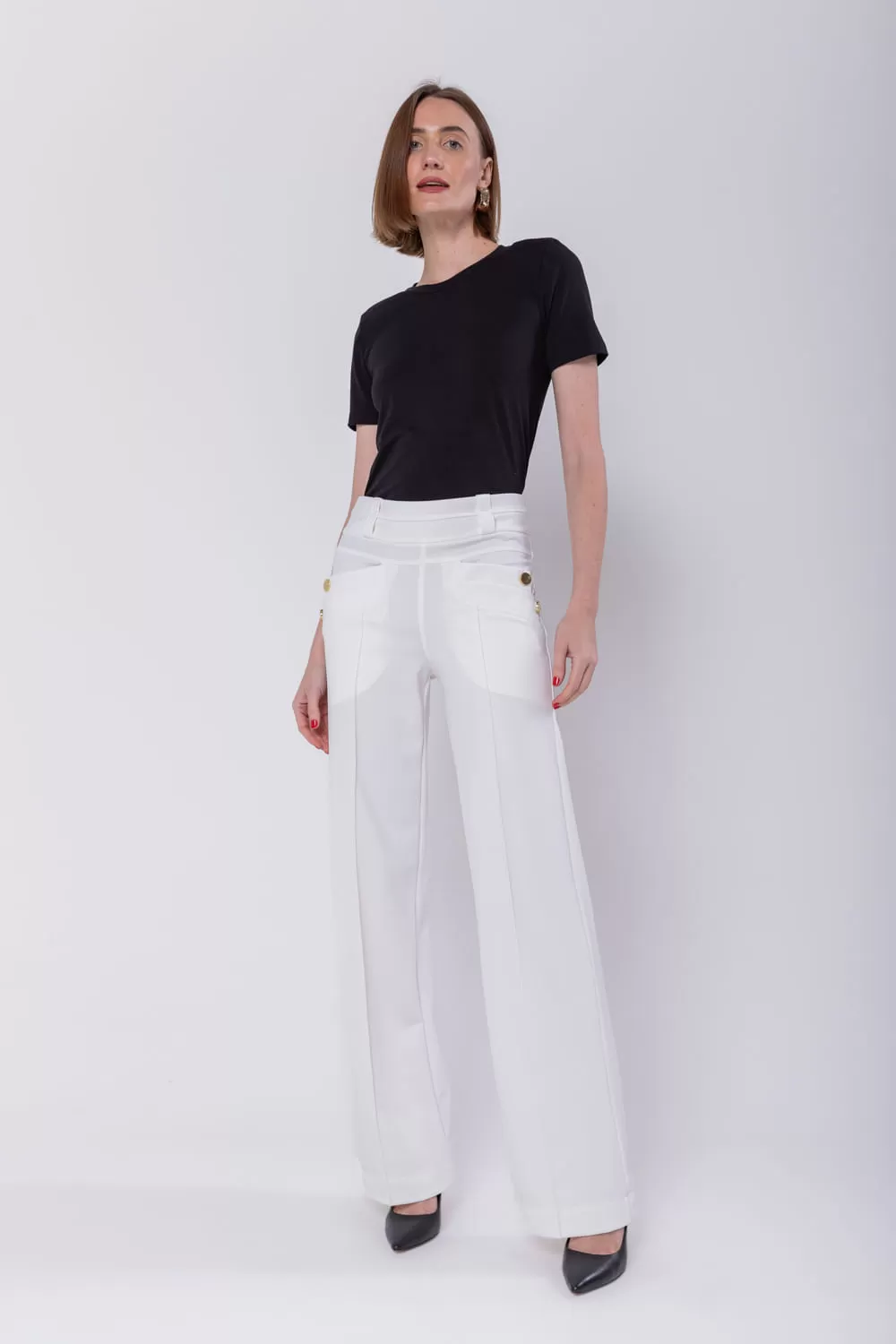 Hidrogênio - MALVINA STRAIGHT PANTS OFF WHITE - 19775018 Hidrogênio - MALVINA STRAIGHT PANTS OFF WHITE - 19775018