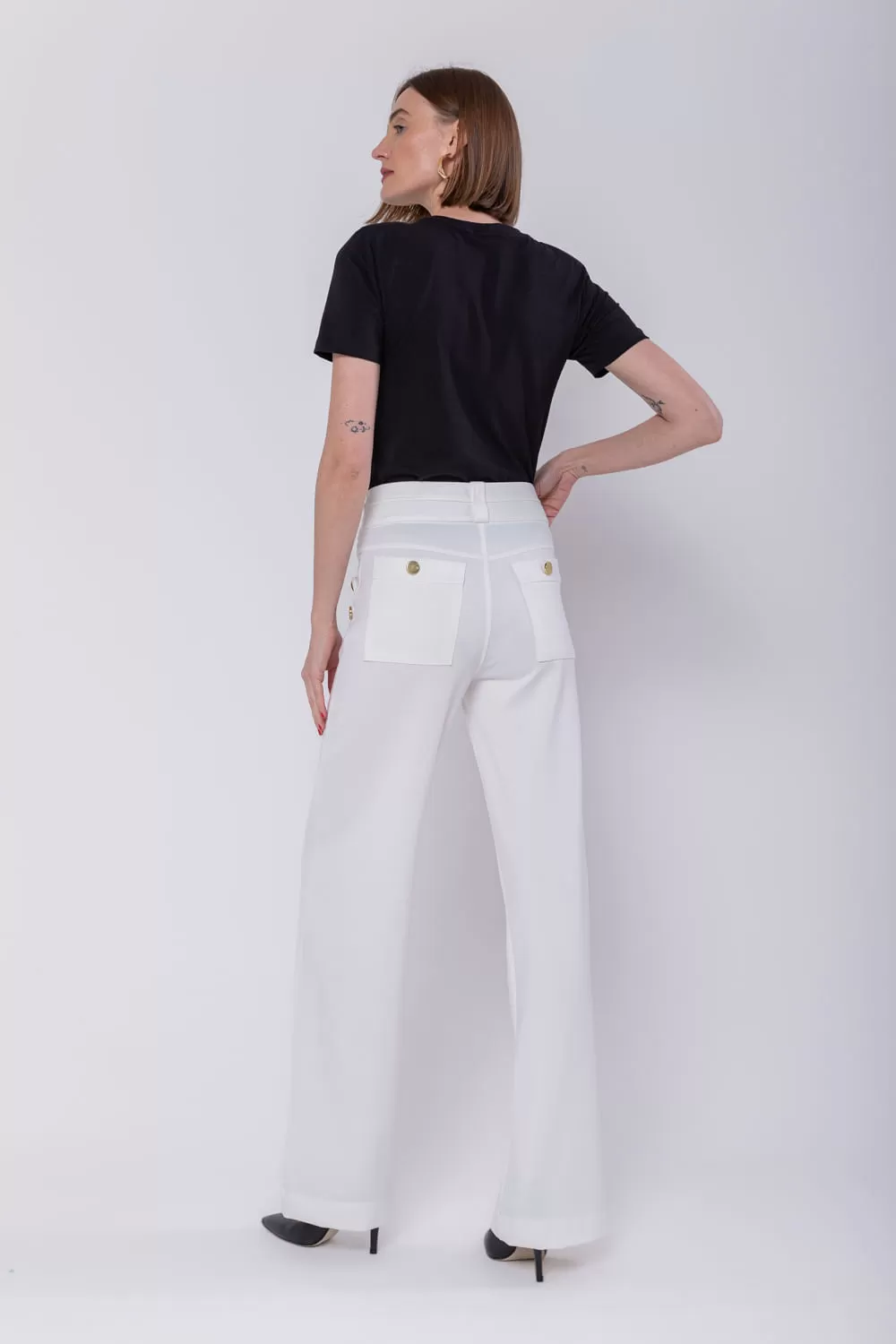 Hidrogênio - MALVINA STRAIGHT PANTS OFF WHITE - 19775018 Hidrogênio - MALVINA STRAIGHT PANTS OFF WHITE - 19775018