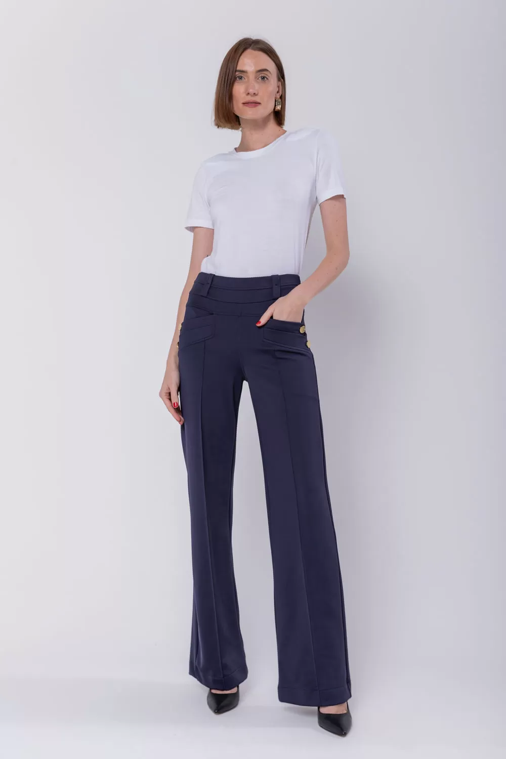 Hidrogênio - MALVINA MARINO STRAIGHT PANTS - 19775482 Hidrogênio - MALVINA MARINO STRAIGHT PANTS - 19775482