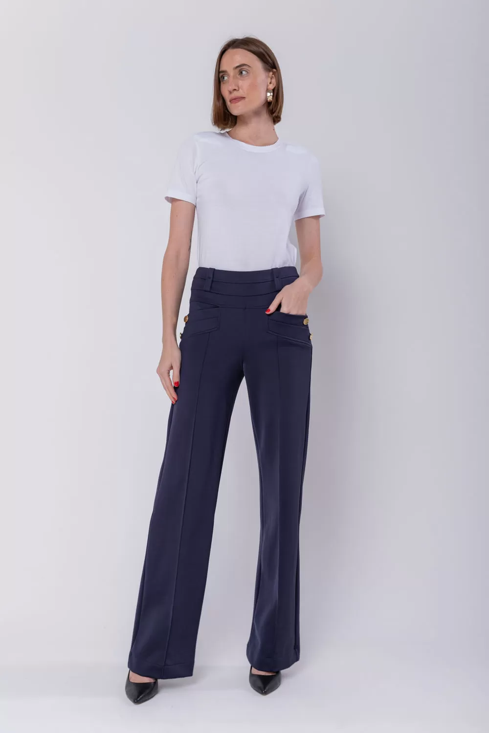 Hidrogênio - MALVINA MARINO STRAIGHT PANTS - 19775482 Hidrogênio - MALVINA MARINO STRAIGHT PANTS - 19775482