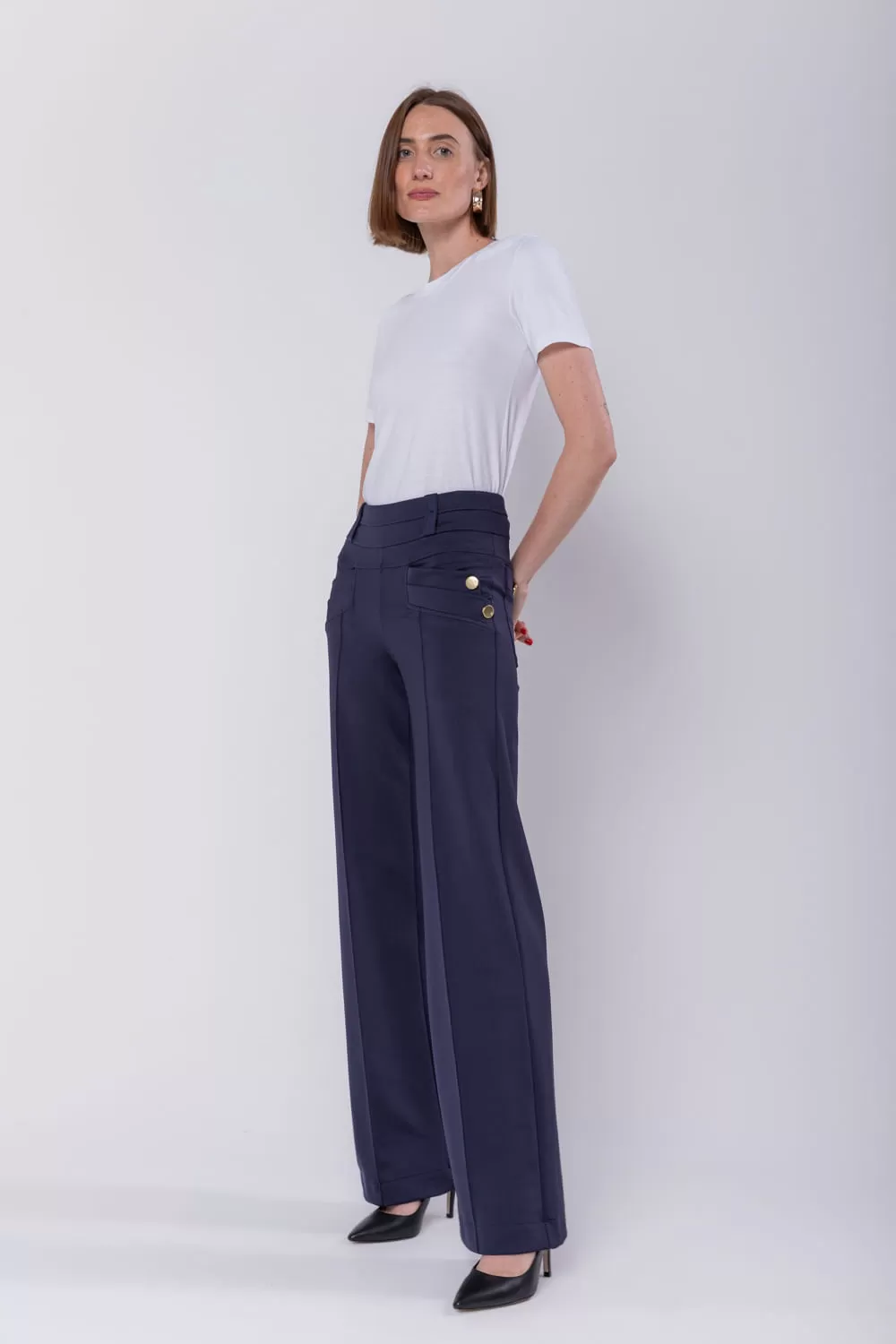 Hidrogênio - MALVINA MARINO STRAIGHT PANTS - 19775482 Hidrogênio - MALVINA MARINO STRAIGHT PANTS - 19775482