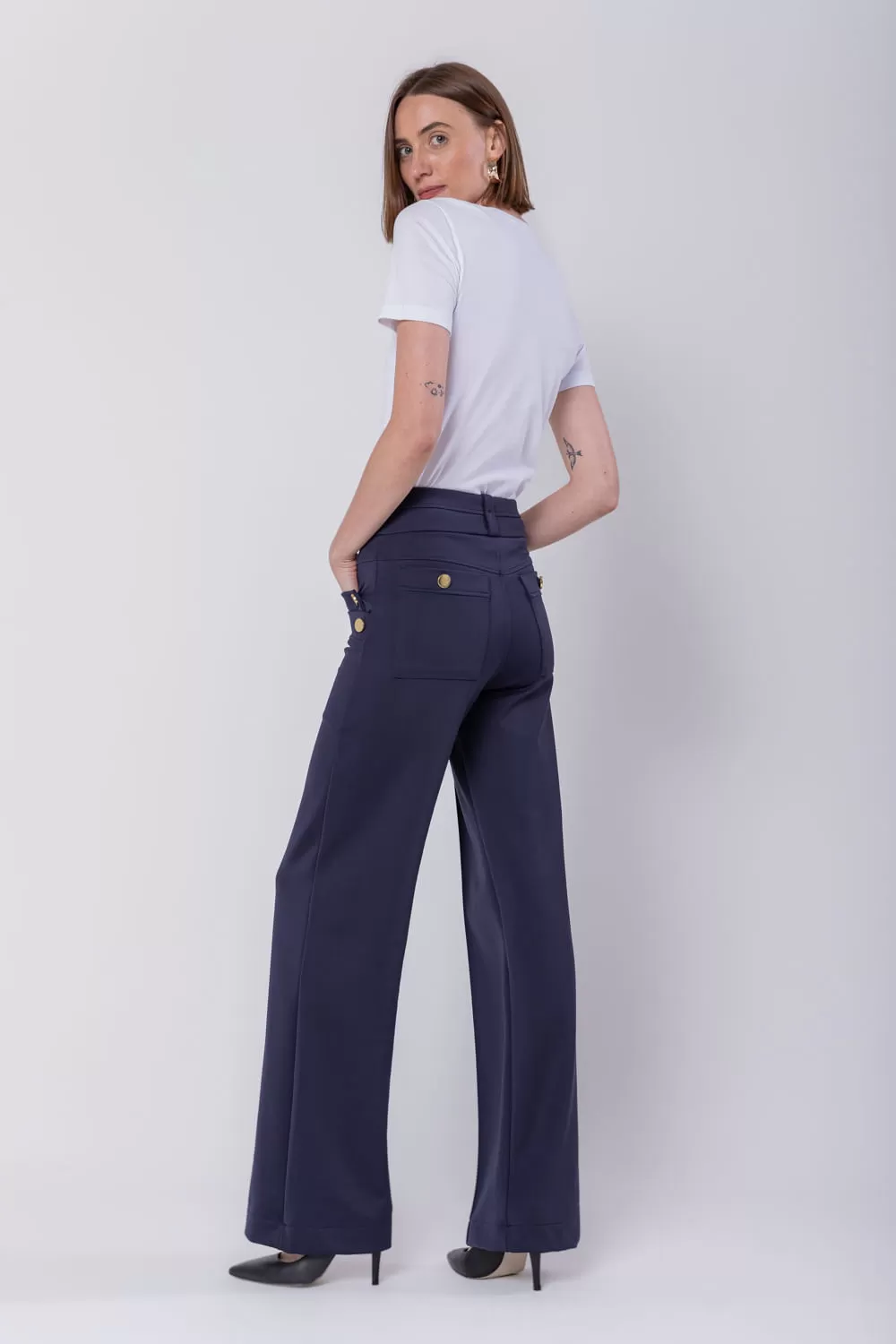 Hidrogênio - MALVINA MARINO STRAIGHT PANTS - 19775482 Hidrogênio - MALVINA MARINO STRAIGHT PANTS - 19775482