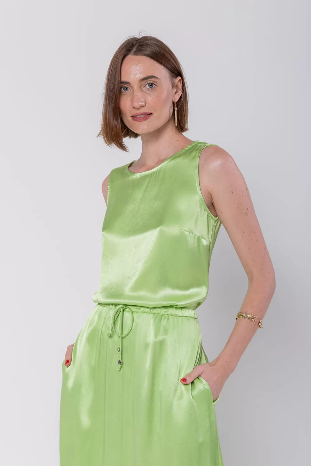 Hidrogênio - Pistachio Tank Top - 19698507 Hidrogênio - Pistachio Tank Top - 19698507