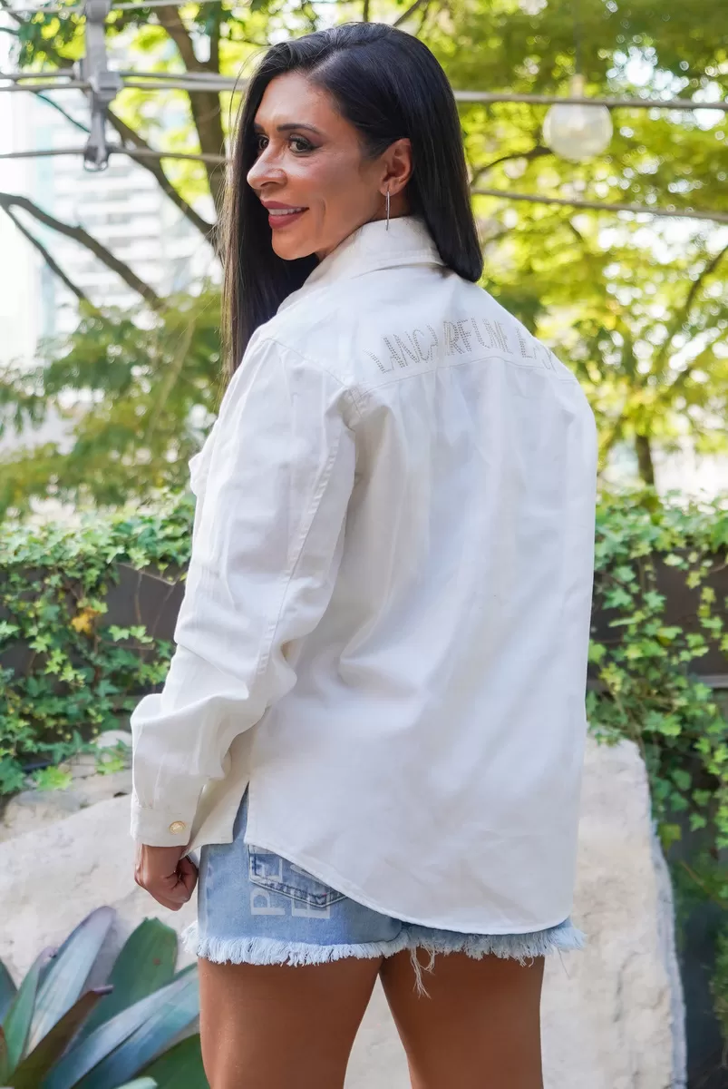 LANÇA PERFUME EASY - WHITE Elongated Twill SHIRT - 502JA000729 LANÇA PERFUME EASY - WHITE Elongated Twill SHIRT - 502JA000729