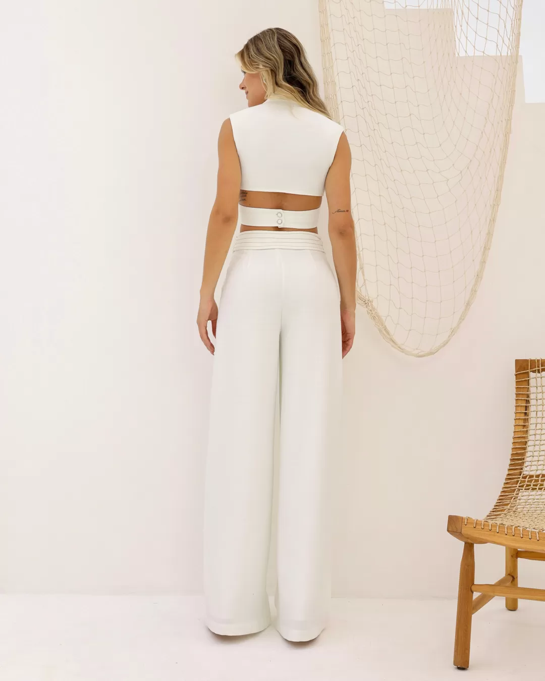 Dot Clothing - Pants Dot Clothing Linen with Belt Offwhite - 2081OFF Dot Clothing - Pants Dot Clothing Linen with Belt Offwhite - 2081OFF