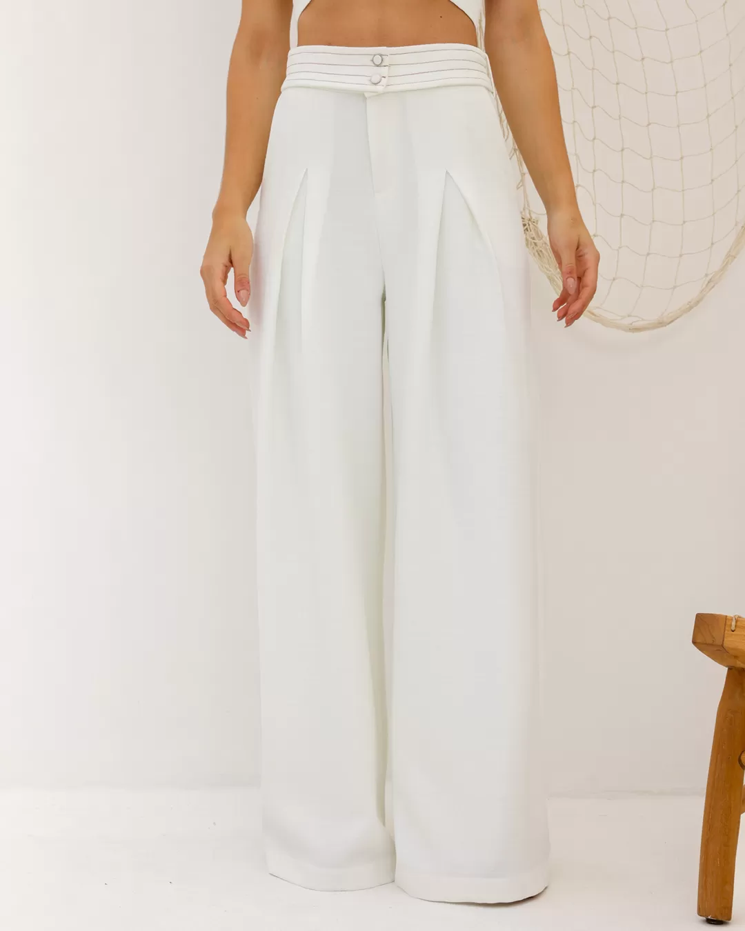 Dot Clothing - Pants Dot Clothing Linen with Belt Offwhite - 2081OFF Dot Clothing - Pants Dot Clothing Linen with Belt Offwhite - 2081OFF