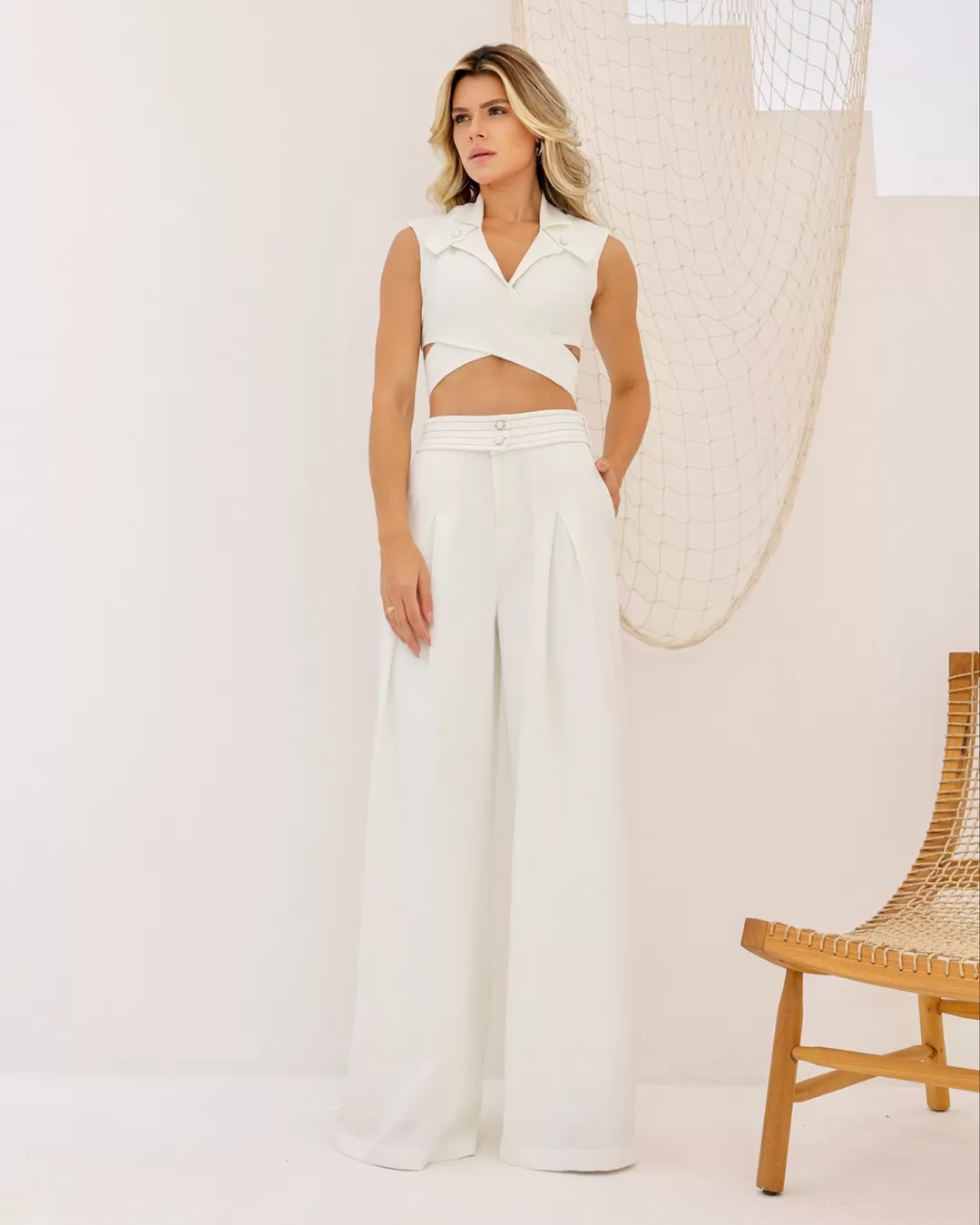 Dot Clothing - Pants Dot Clothing Linen with Belt Offwhite - 2081OFF Dot Clothing - Pants Dot Clothing Linen with Belt Offwhite - 2081OFF