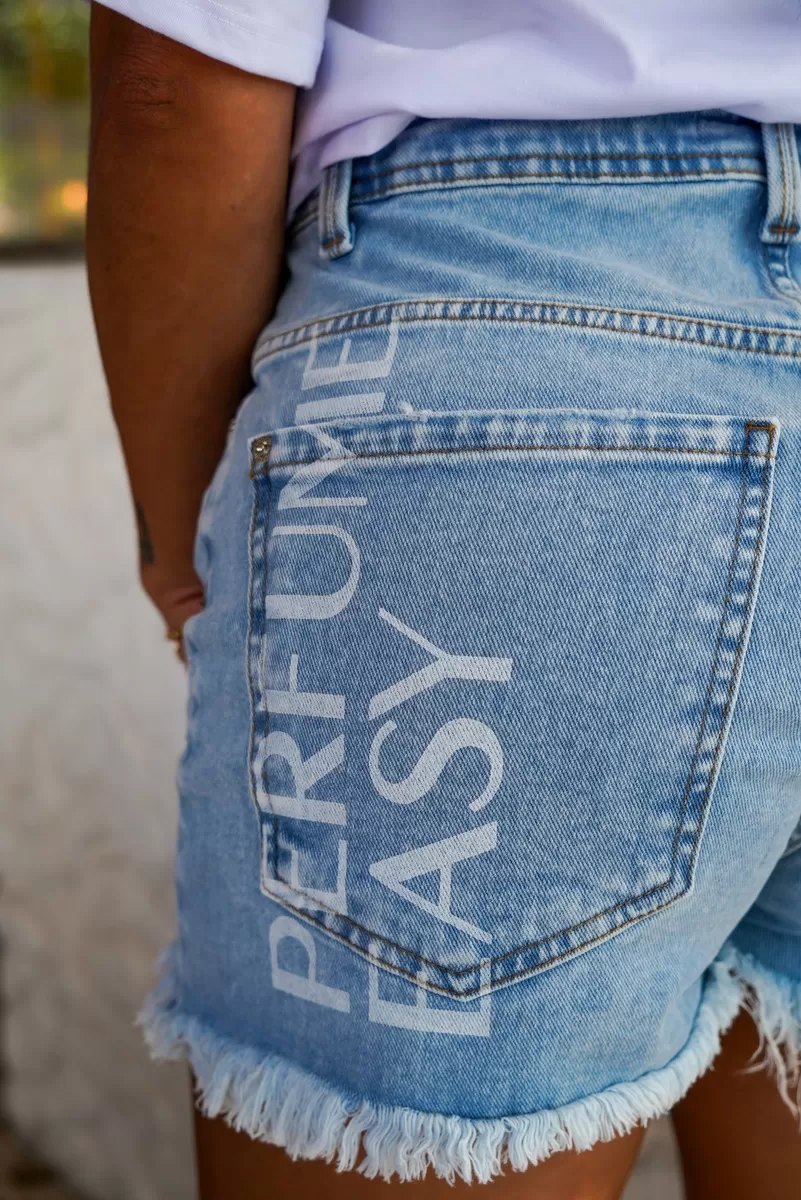 LANÇA PERFUME EASY - SHORT JEANS COMFORT LOOSE SUPER HIGH - 501SH002292 LANÇA PERFUME EASY - SHORT JEANS COMFORT LOOSE SUPER HIGH - 501SH002292