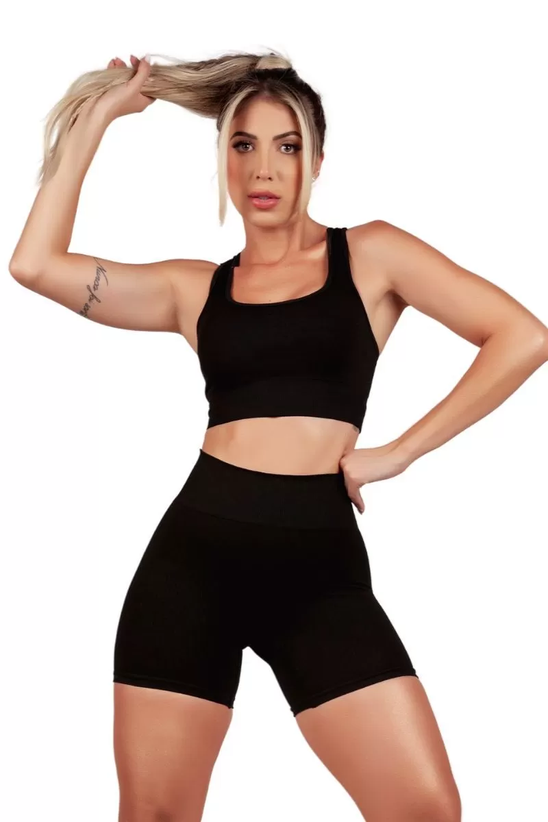 Garotafit - Seamless Australia Top Black - TOB84AG Garotafit - Seamless Australia Top Black - TOB84AG