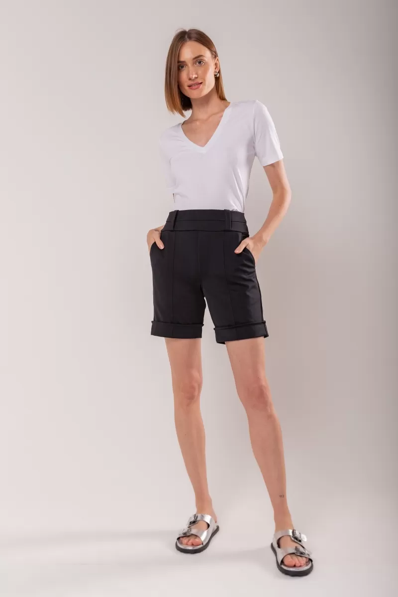Hidrogênio - TAILORED BERMUDA WITH POCKET AND LAPEL BLACK - 19592 Hidrogênio - TAILORED BERMUDA WITH POCKET AND LAPEL BLACK - 19592