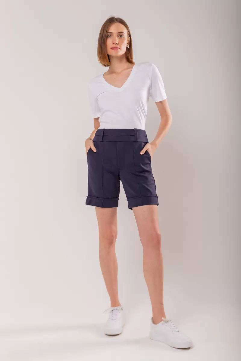 Hidrogênio - TAILORED BERMUDA WITH POCKET AND NAVY LAPEL - 19592 Hidrogênio - TAILORED BERMUDA WITH POCKET AND NAVY LAPEL - 19592