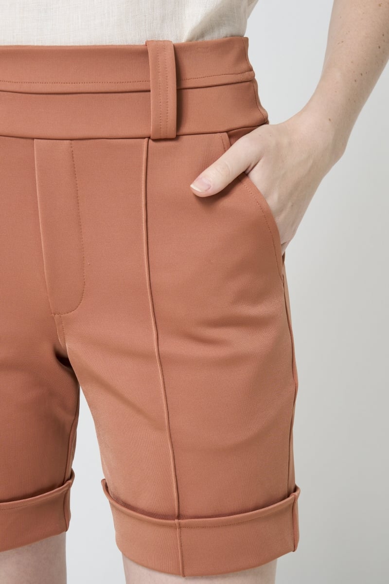Hidrogênio - TAILORED BERMUDA WITH POCKET AND LAPEL TERRA - 19592