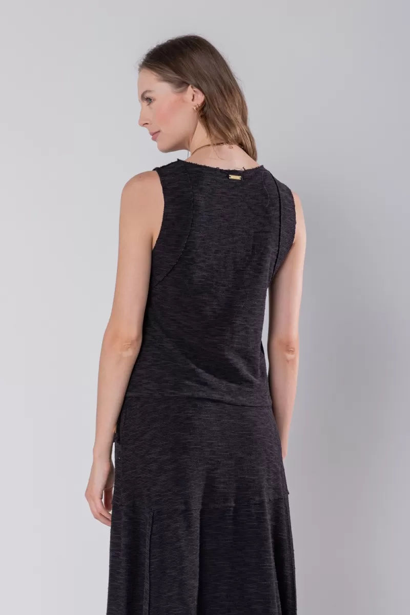 Hidrogênio - BLACK THREAD TANK - 19806001 Hidrogênio - BLACK THREAD TANK - 19806001