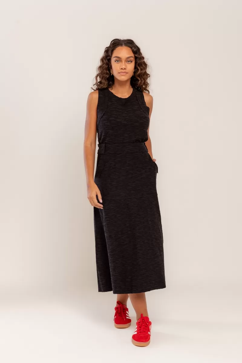 Hidrogênio - EVASE MIDI THREAD SKIRT BLACK - 19805001 Hidrogênio - EVASE MIDI THREAD SKIRT BLACK - 19805001