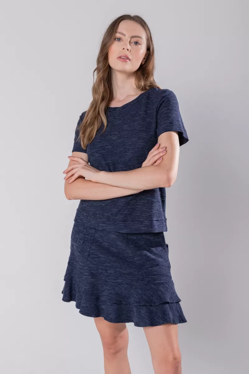 Hidrogênio - NAVY ROUND NECK BLOUSE - 19813 Hidrogênio - NAVY ROUND NECK BLOUSE - 19813