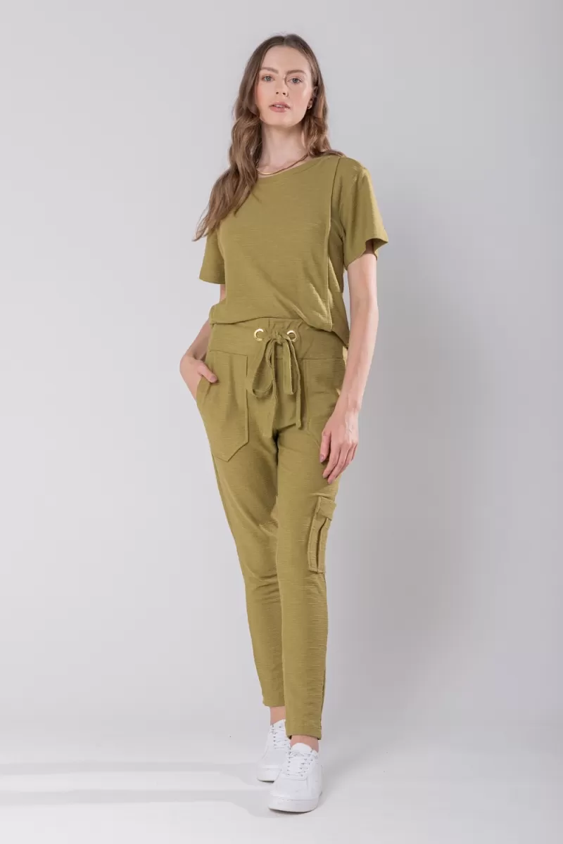 Hidrogênio - MARILENY GREEN JOGGER PANTS - 19757 Hidrogênio - MARILENY GREEN JOGGER PANTS - 19757