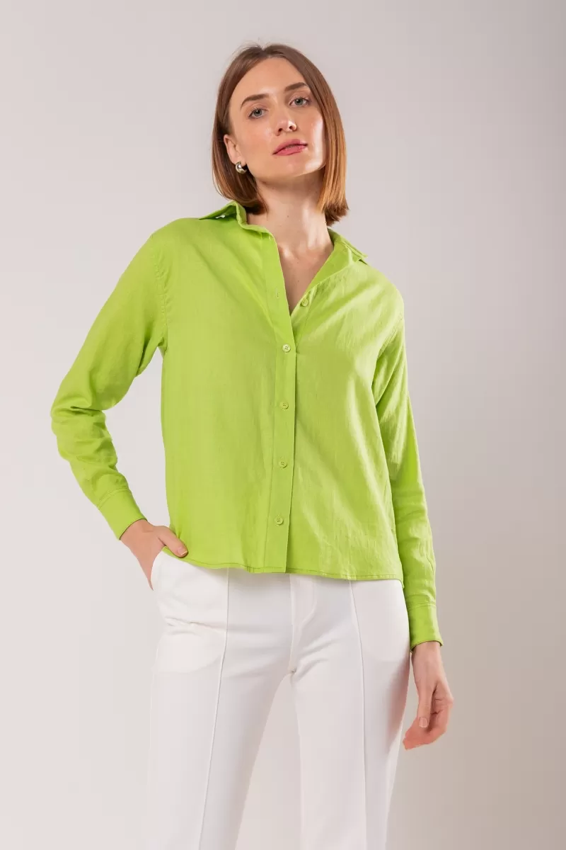 Hidrogênio - VALENCIA GREEN LIGHT LINEN SHIRT - 19744506 Hidrogênio - VALENCIA GREEN LIGHT LINEN SHIRT - 19744506