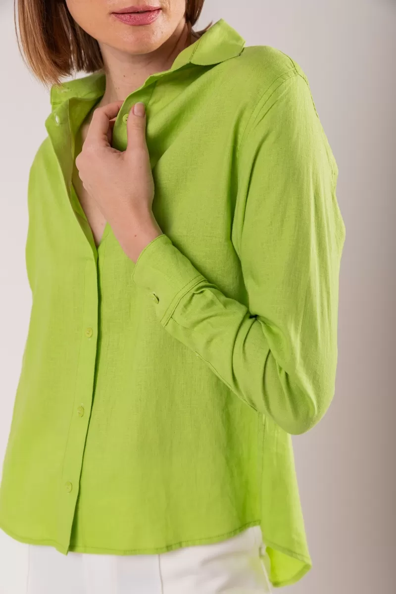 Hidrogênio - VALENCIA GREEN LIGHT LINEN SHIRT - 19744506 Hidrogênio - VALENCIA GREEN LIGHT LINEN SHIRT - 19744506