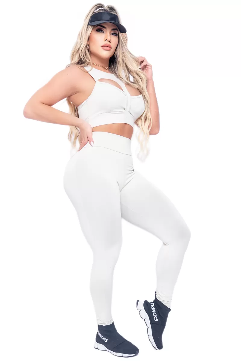 Trincks - Basic Woman Nude Leggings and Top Set - 