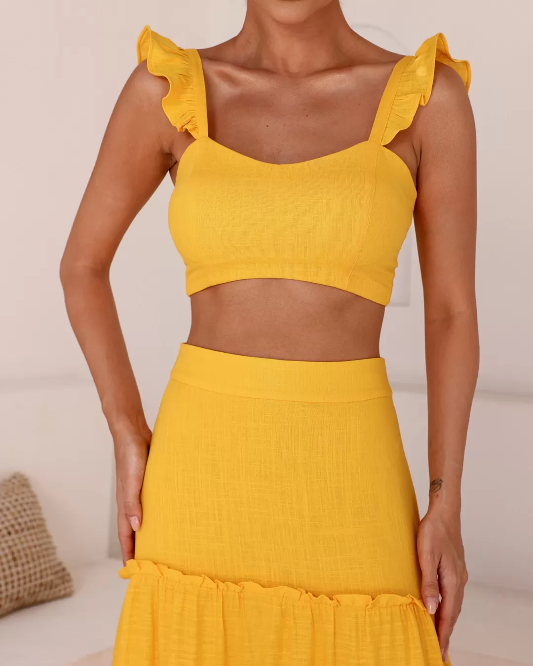 Dot Clothing - Set Dot Clothing Long Skirt Yellow - 2086AMARELO Dot Clothing - Set Dot Clothing Long Skirt Yellow - 2086AMARELO