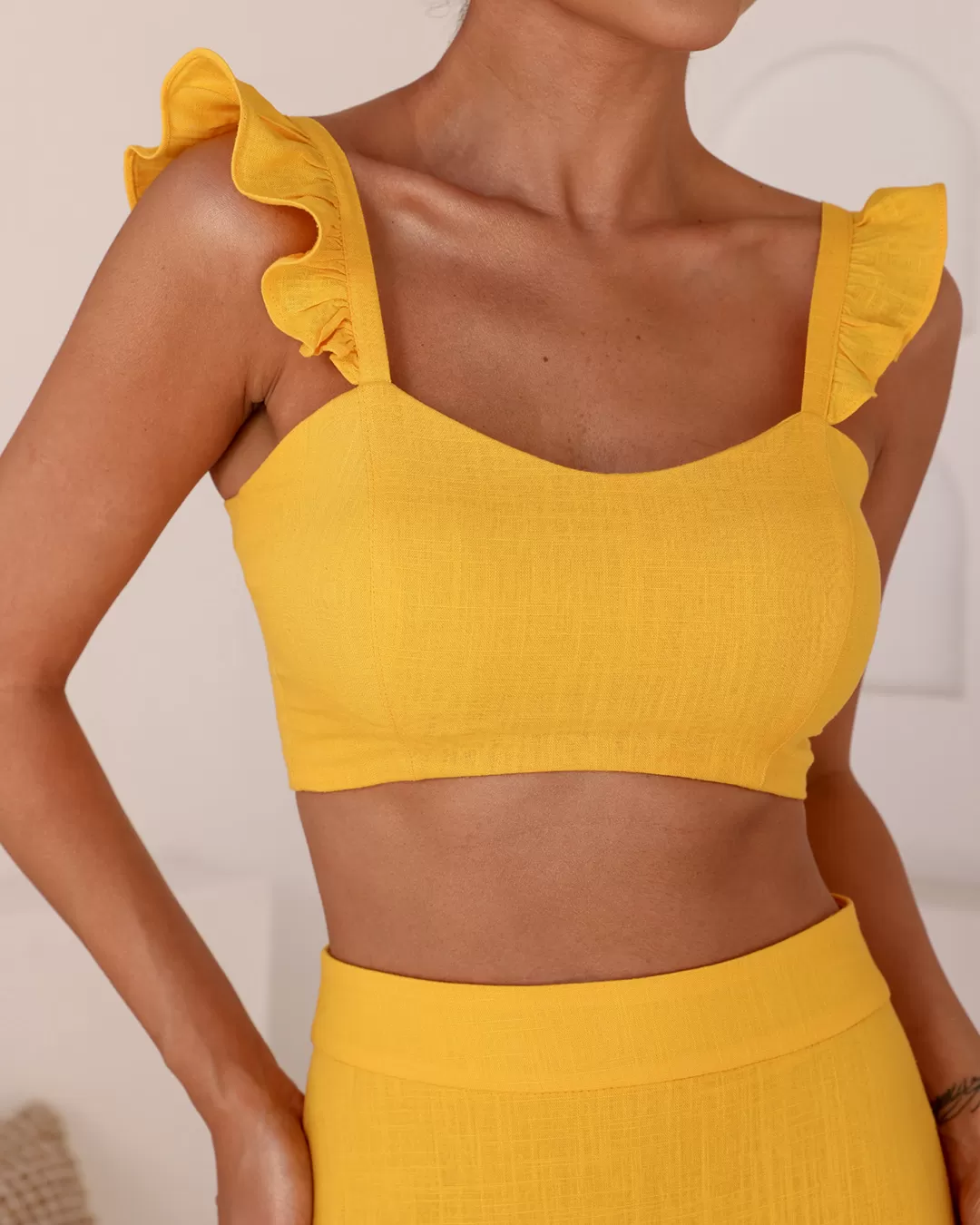 Dot Clothing - Set Dot Clothing Long Skirt Yellow - 2086AMARELO Dot Clothing - Set Dot Clothing Long Skirt Yellow - 2086AMARELO