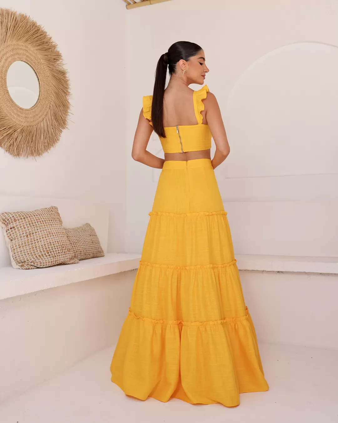 Dot Clothing - Set Dot Clothing Long Skirt Yellow - 2086AMARELO Dot Clothing - Set Dot Clothing Long Skirt Yellow - 2086AMARELO