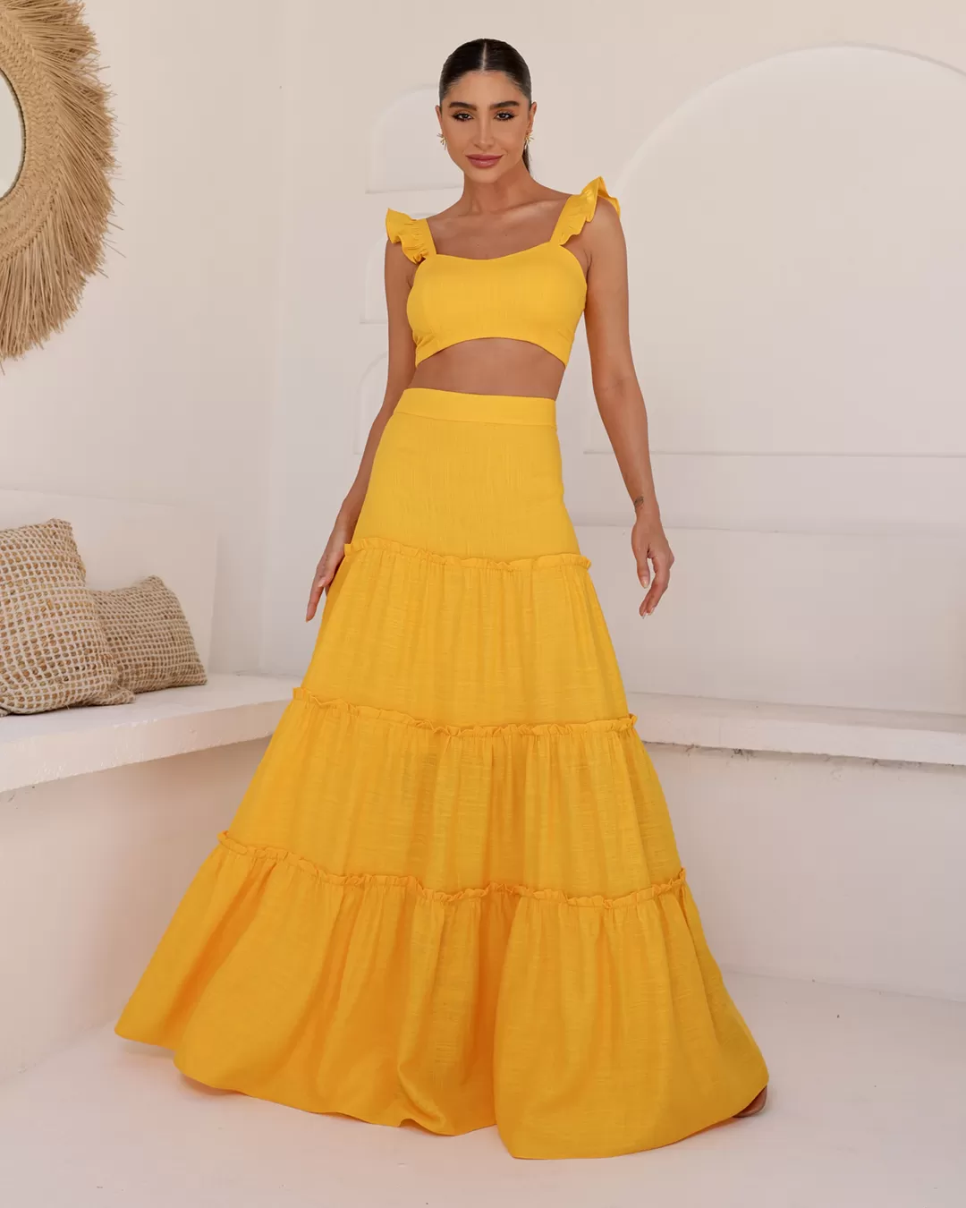 Dot Clothing - Set Dot Clothing Long Skirt Yellow - 2086AMARELO Dot Clothing - Set Dot Clothing Long Skirt Yellow - 2086AMARELO