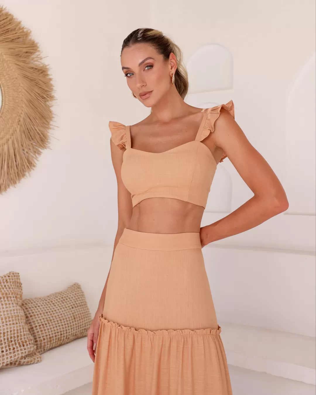 Dot Clothing - Set Dot Clothing Long Skirt Beige - 2086BEGE Dot Clothing - Set Dot Clothing Long Skirt Beige - 2086BEGE