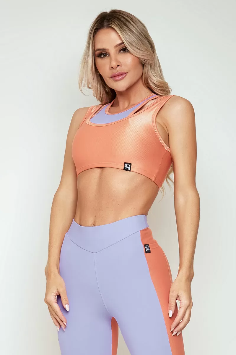 Lets Gym - Orange Super Set Top - 2139OR Lets Gym - Orange Super Set Top - 2139OR