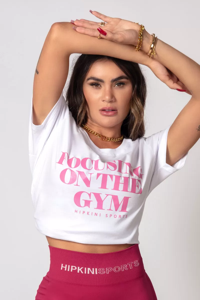 Hipkini - Large T-Shirt Pov: Gym Summer White with Silk - 33330228