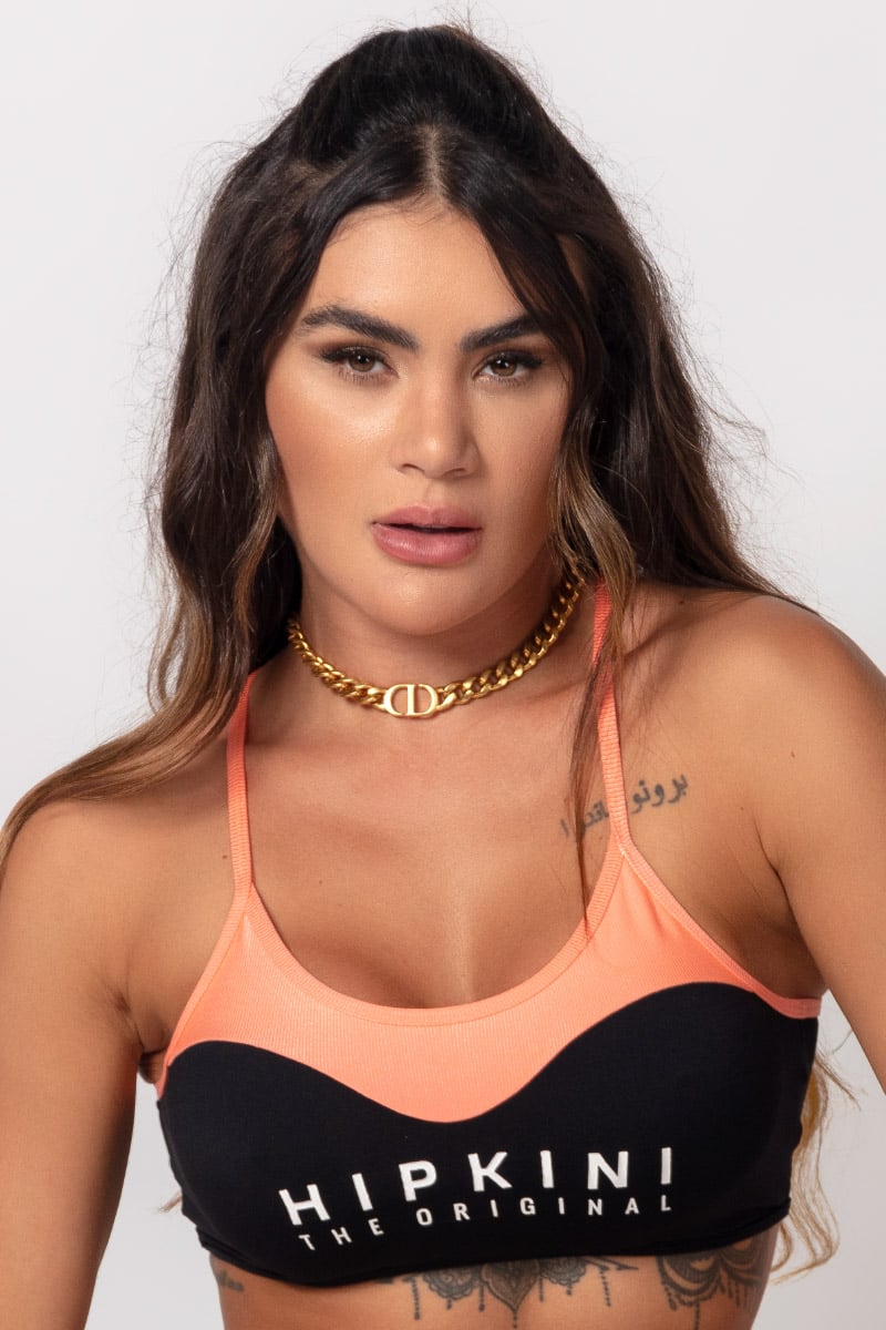 Hipkini - Pov Top: Gym Summer Black with Orange - 33330222