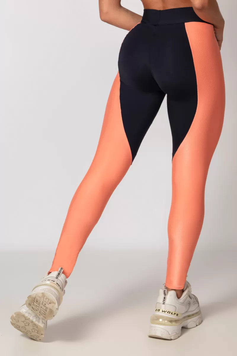Hipkini - Pov Leggings: Gym Summer Orange with Black - 33330223 Hipkini - Pov Leggings: Gym Summer Orange with Black - 33330223