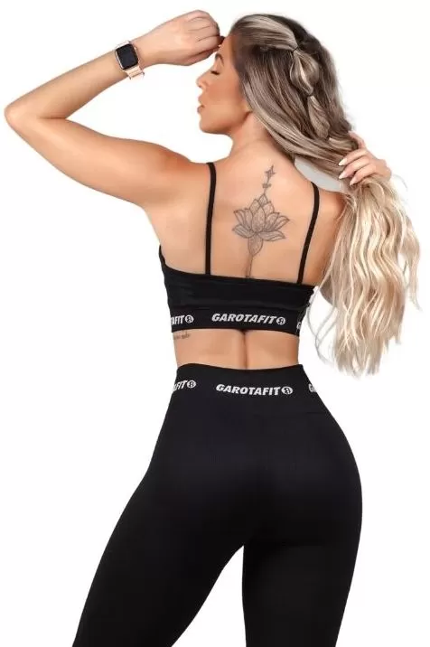 Garotafit - Black Seamless Hit Top - TOB74AG Garotafit - Black Seamless Hit Top - TOB74AG