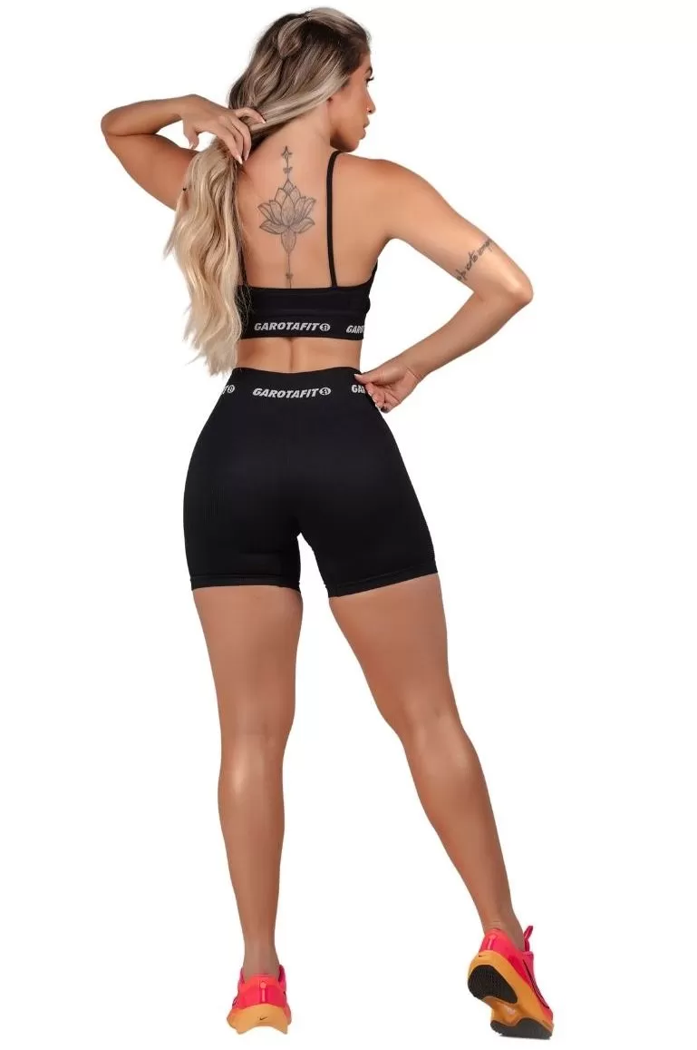 Garotafit - Seamless Hit Shorts Black - SH523AG Garotafit - Seamless Hit Shorts Black - SH523AG