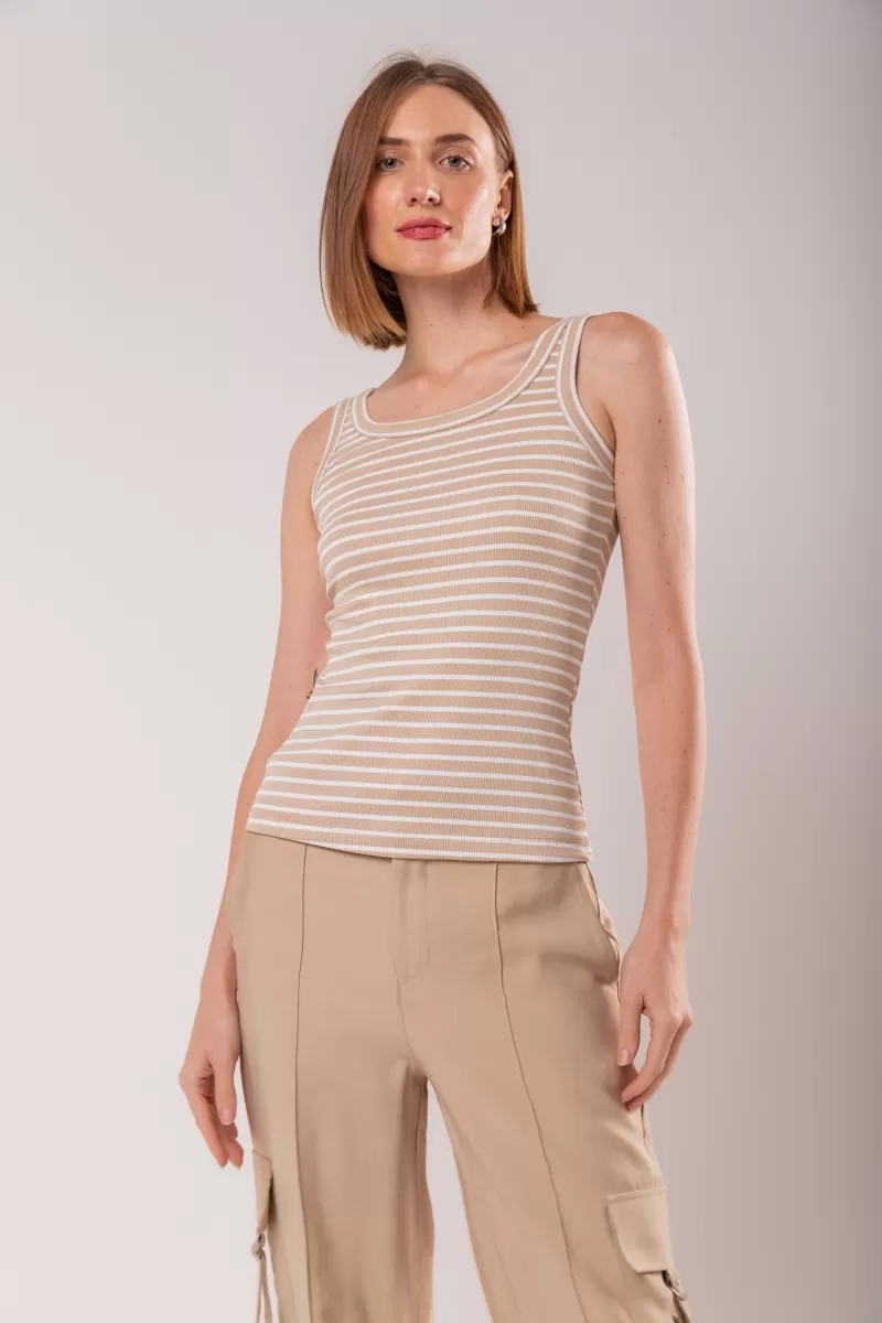 Hidrogênio - NATURAL RIBBED STRIPED VAT - 19848182 Hidrogênio - NATURAL RIBBED STRIPED VAT - 19848182