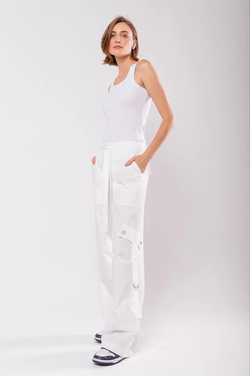 Hidrogênio - MURIEL CARGO OFFWHITE PARACHUTES PANTS - 19765018 Hidrogênio - MURIEL CARGO OFFWHITE PARACHUTES PANTS - 19765018