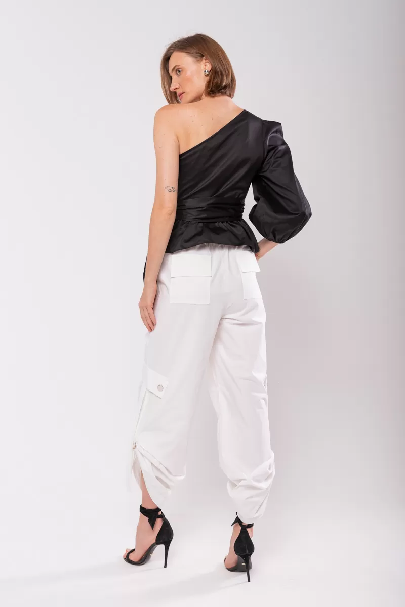 Hidrogênio - MURIEL CARGO OFFWHITE PARACHUTES PANTS - 19765018 Hidrogênio - MURIEL CARGO OFFWHITE PARACHUTES PANTS - 19765018