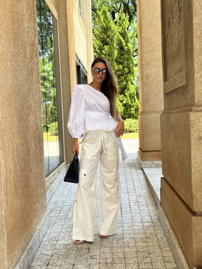 Hidrogênio - MURIEL CARGO OFFWHITE PARACHUTES PANTS - 19765018 Hidrogênio - MURIEL CARGO OFFWHITE PARACHUTES PANTS - 19765018