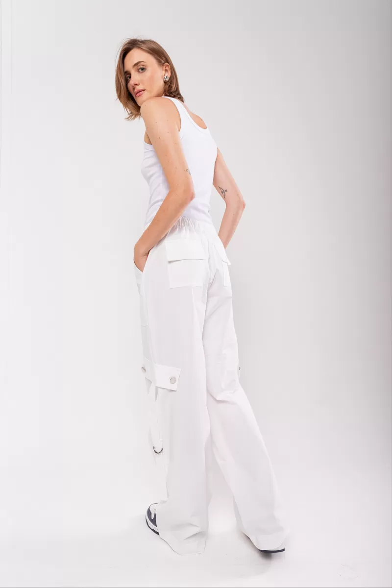 Hidrogênio - MURIEL CARGO OFFWHITE PARACHUTES PANTS - 19765018 Hidrogênio - MURIEL CARGO OFFWHITE PARACHUTES PANTS - 19765018