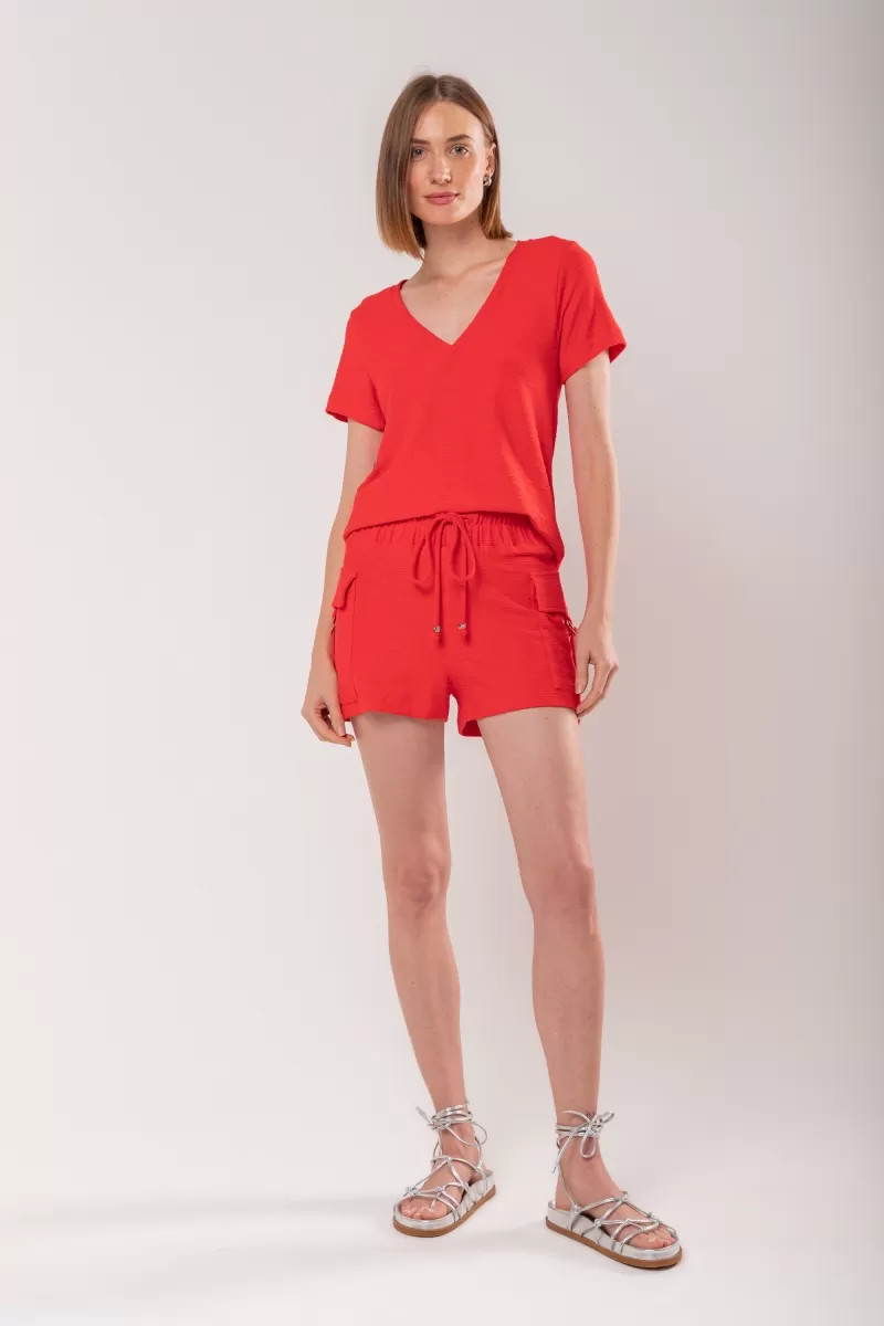 Hidrogênio - SHORTS WITH UTILITY POCKETS RED - 19845008 Hidrogênio - SHORTS WITH UTILITY POCKETS RED - 19845008