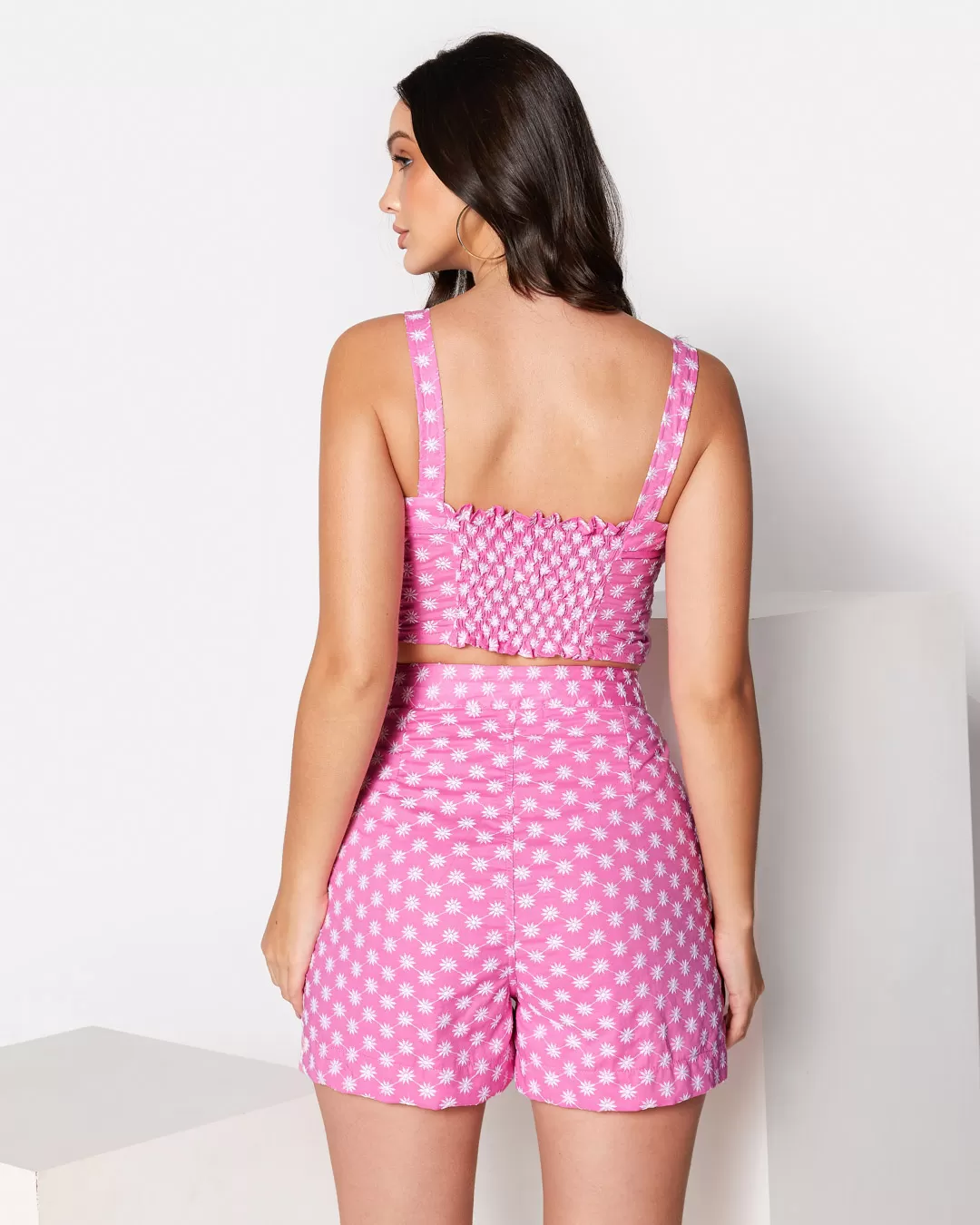 Miss Misses - Cropped Miss Misses Top With Pink Laise Strap - 54076ROSA Miss Misses - Cropped Miss Misses Top With Pink Laise Strap - 54076ROSA