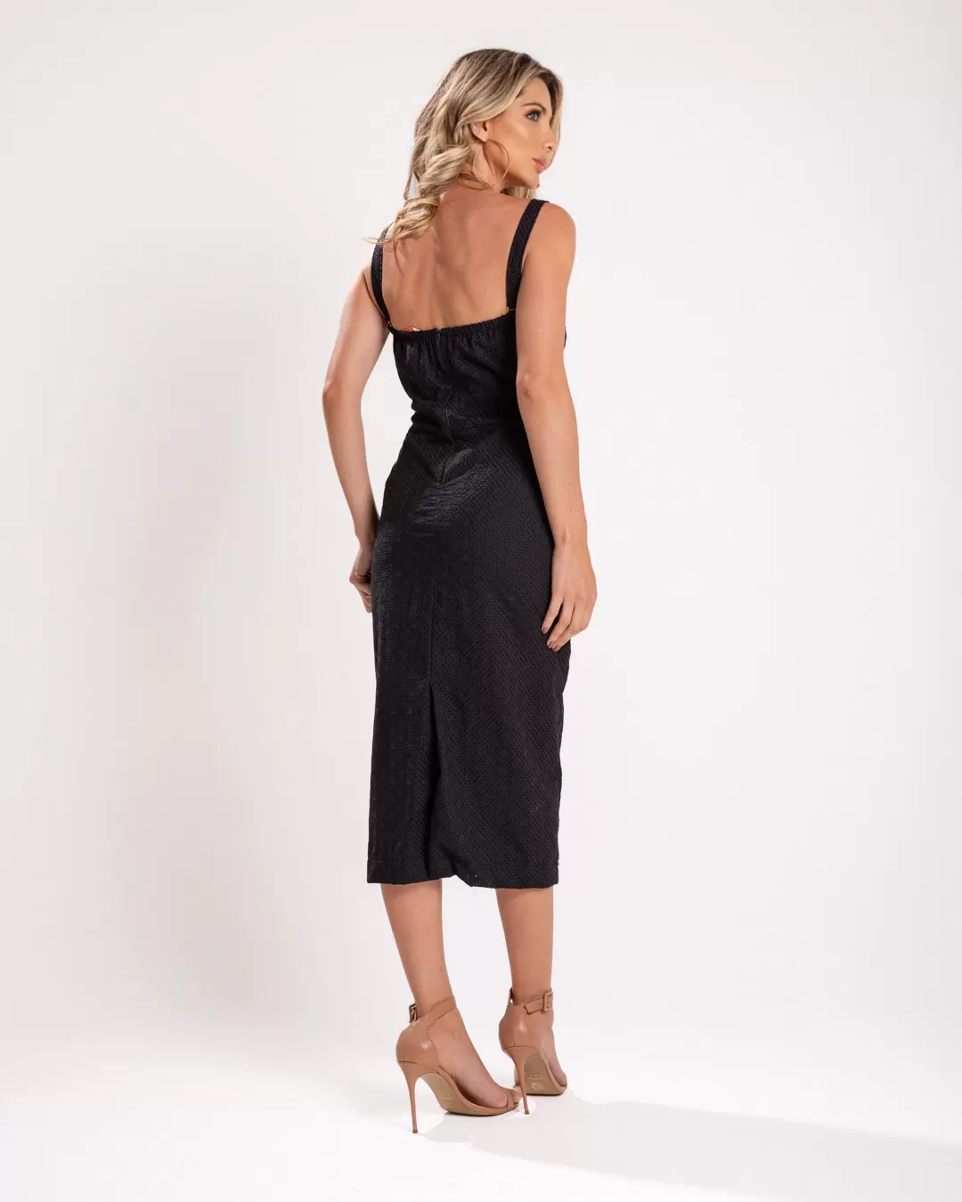 Miss Misses - Dress Miss Misses Laise Side Opening Black - 54128PRETO Miss Misses - Dress Miss Misses Laise Side Opening Black - 54128PRETO