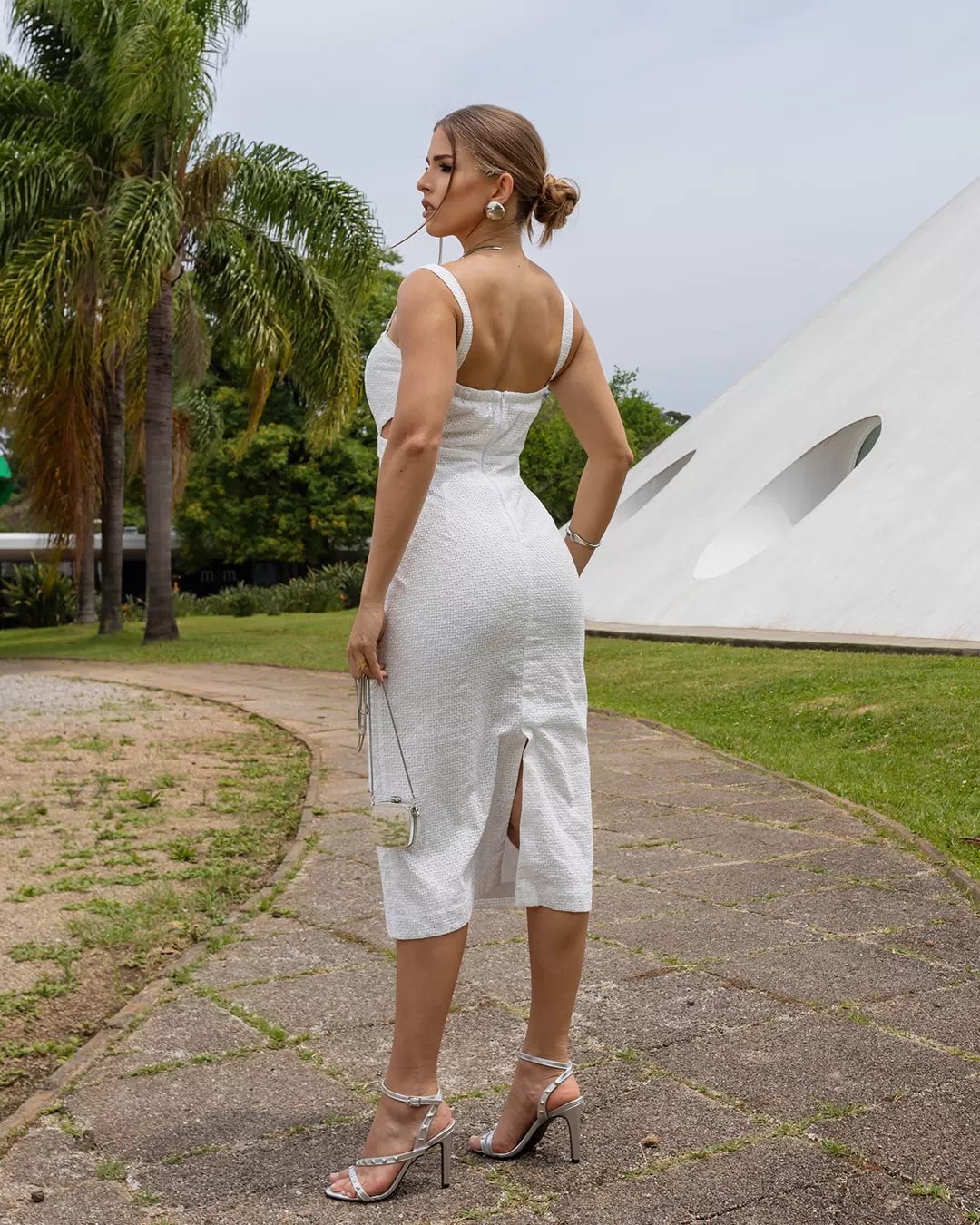 Miss Misses - Dress Miss Misses Laise Side Opening Off White - 54128OFF Miss Misses - Dress Miss Misses Laise Side Opening Off White - 54128OFF