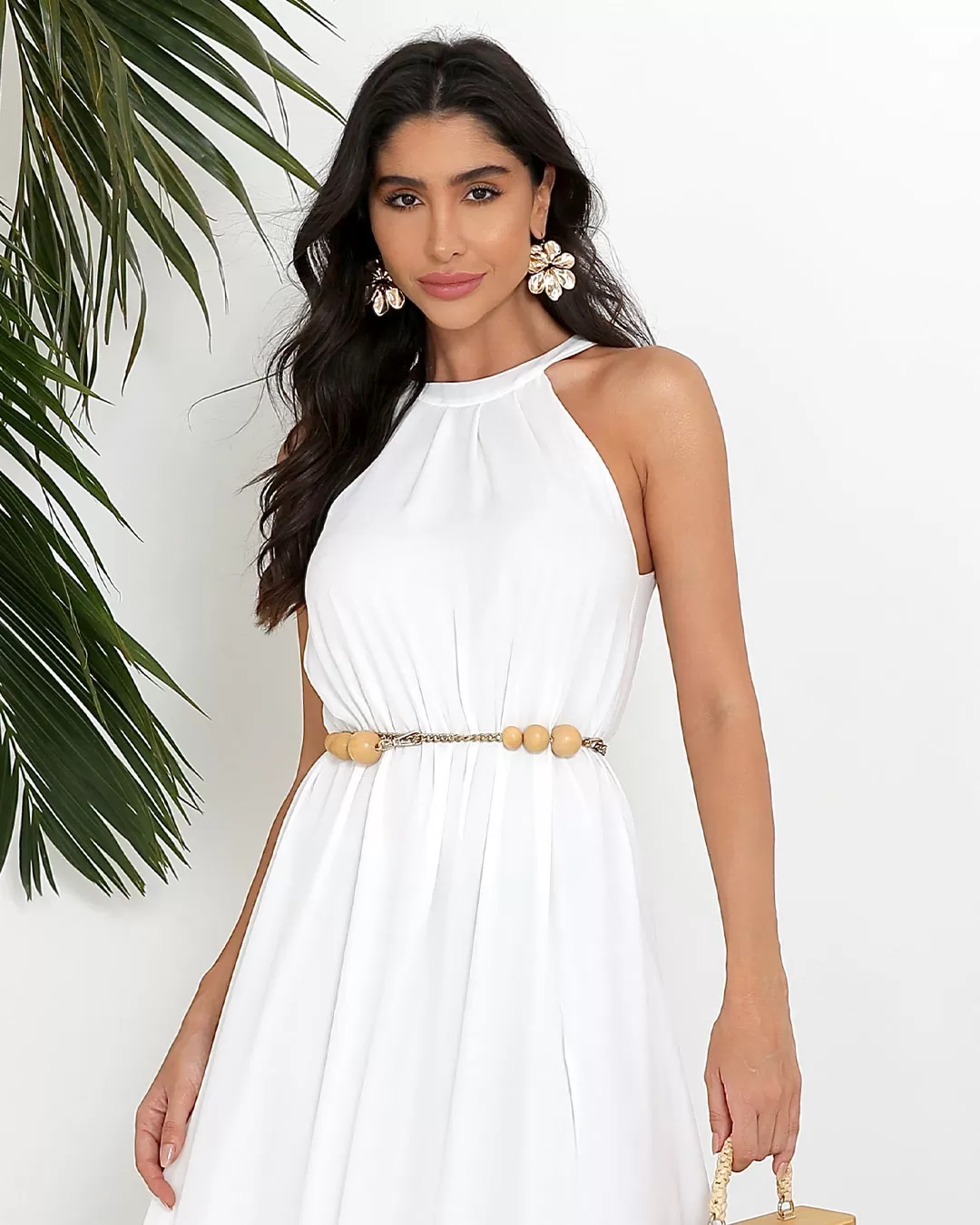 Miss Misses - Dress Miss Misses Long Chiffon High Neck Off White - 54131030 Miss Misses - Dress Miss Misses Long Chiffon High Neck Off White - 54131030